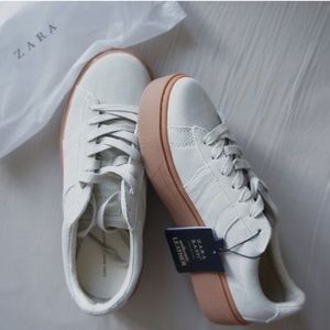 Zara suede gum sole creepers